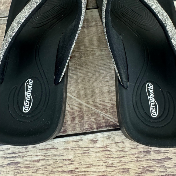 Aerothotic Sandals Women's EU 37 US 6 Arch Support Comfort Beach Flip Flop Gray - Picture 10 of 12